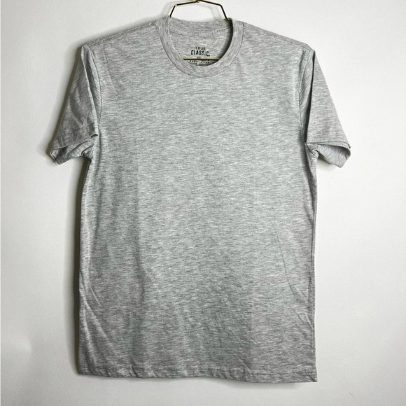 TRUE CLASSIC Tee Size Small Cotton Blend Short Sleeve Heathered Light Gray Grey - Picture 1 of 3